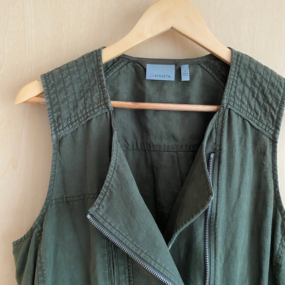 Athleta Linen Vest Size L